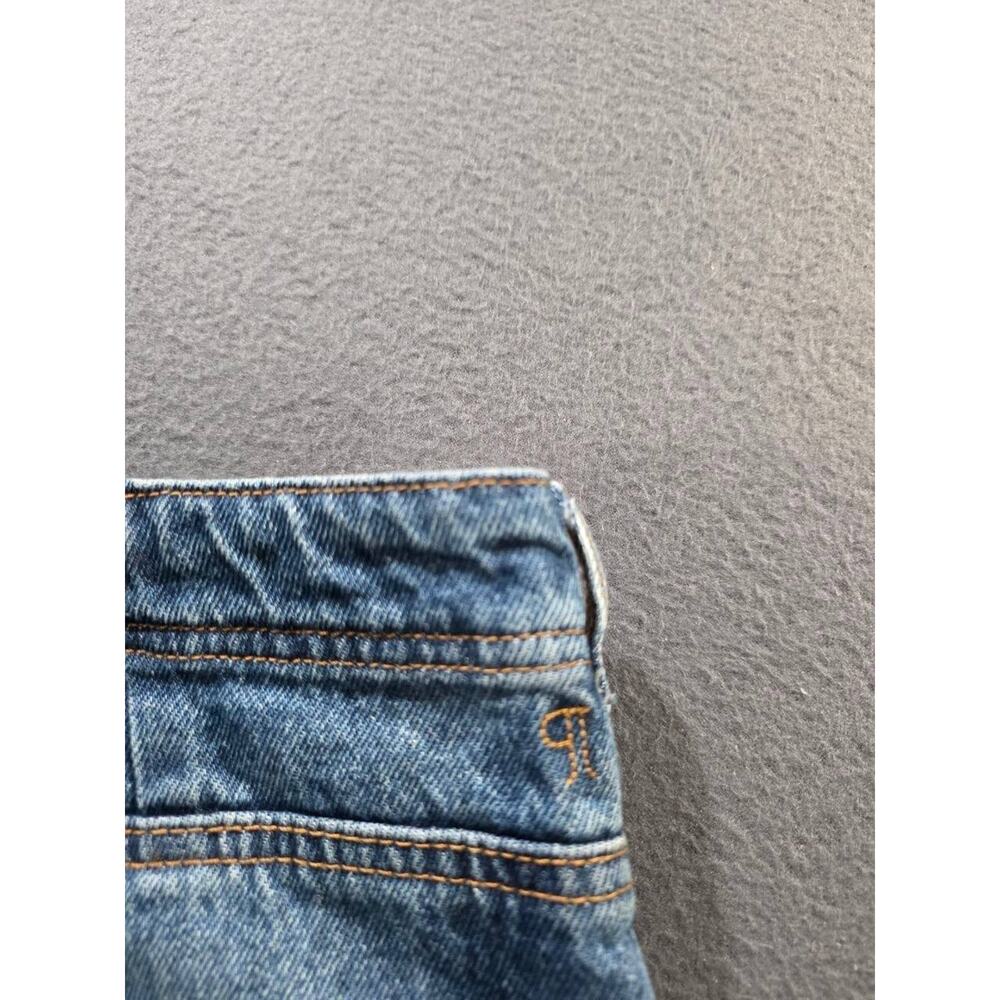 Anthropologie Pilcro Lonnie Y2K Cuffed Crop Jeans Womens 31 Blue Sparkle A010609 - Picture 9 of 16